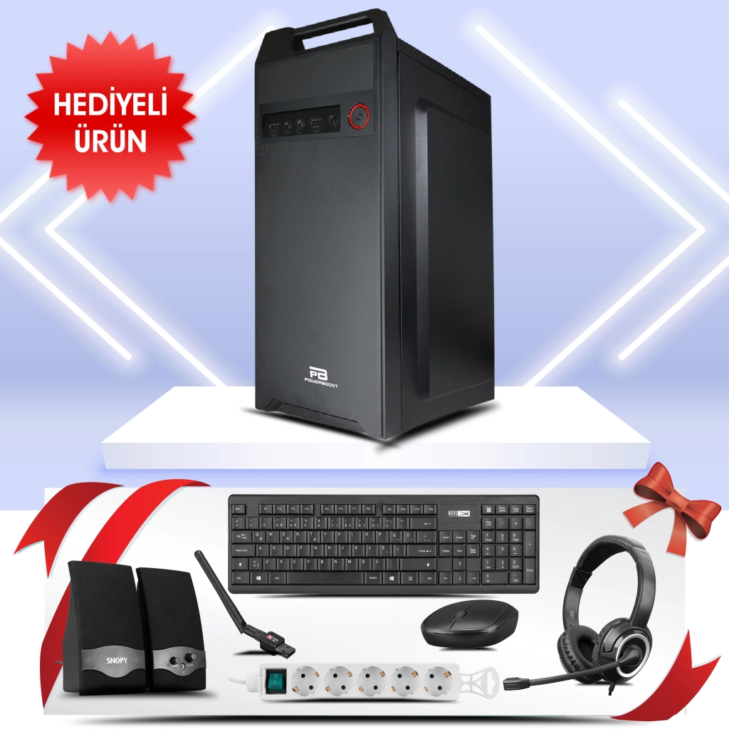 FORCE-F3K, Intel i5-12400, 16Gb Ram, 512Gb SSD, Paylasimli Ekran Karti, OEM PAKET (Bol Hediyeli)