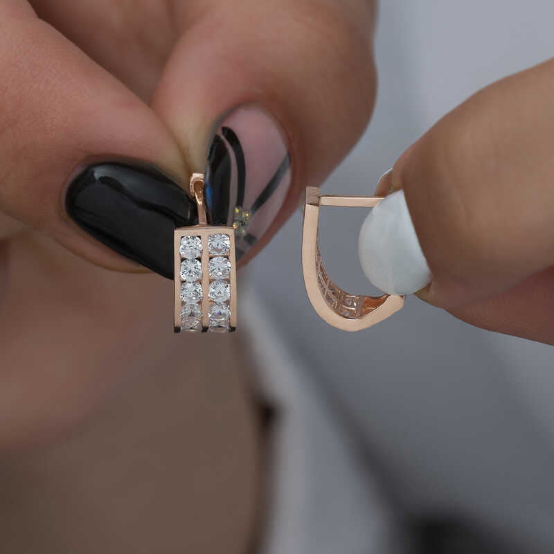 Gumus Cift Sira Beyaz Tasli J Kadin Kupe