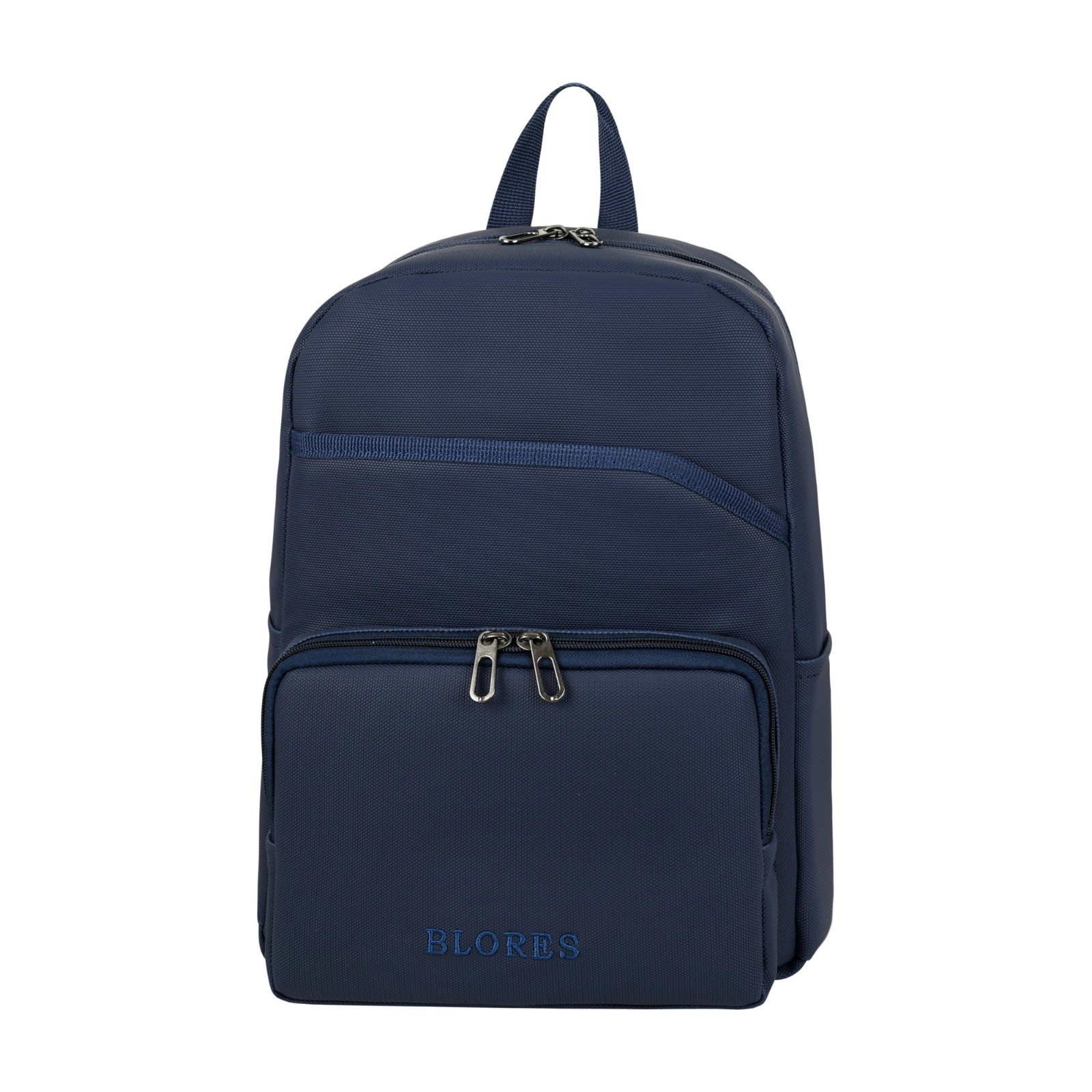 SUNI DERI SIK TASARIM LAPTOP BOLMELI SIRT CANTASI MAVI