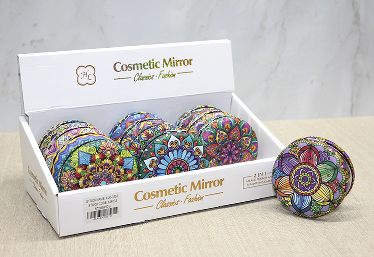 Tasli Yuvarlak El Aynasi Kalin