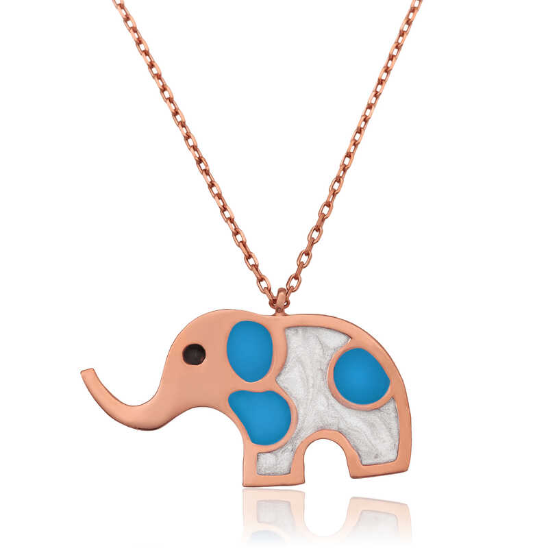 925 Ayar Gumus Fil Bayan Gumus Kolye