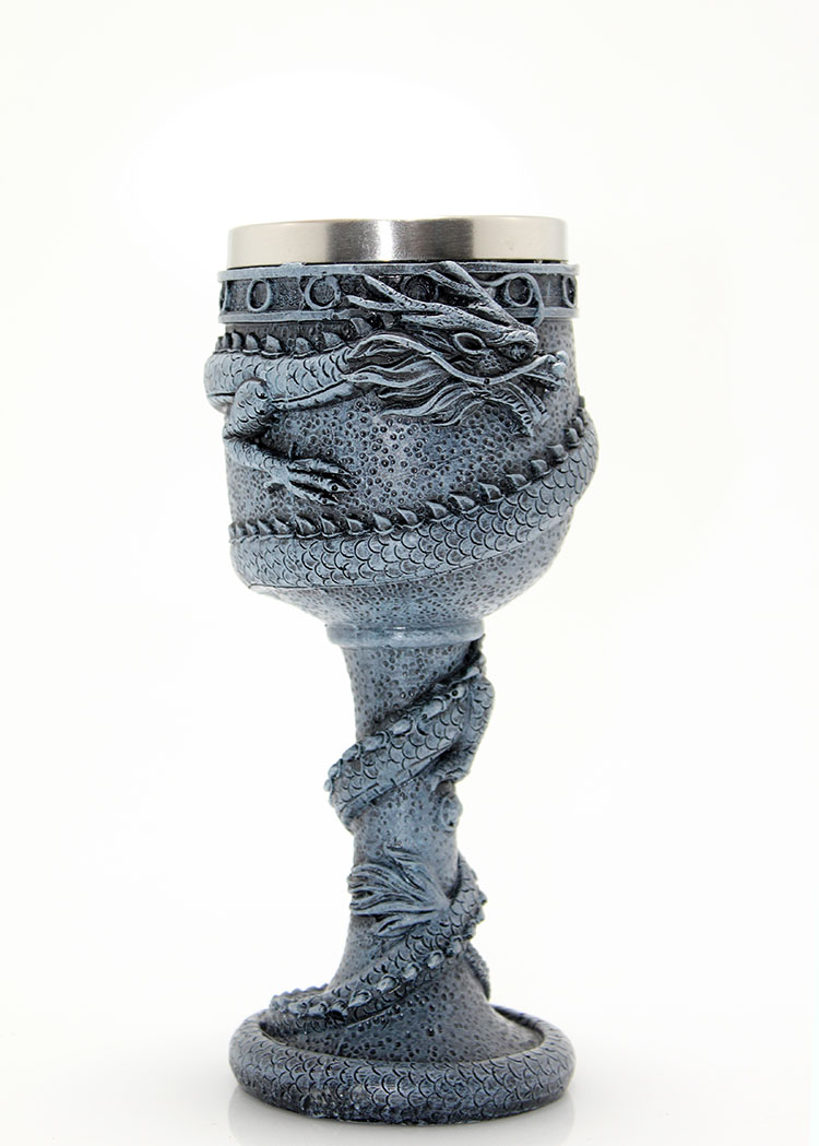 Ejderha Tasarimli Paslanmaz Celik Kadeh Bardak