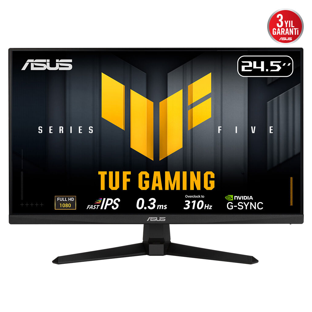 ASUS TUF GAMING VG259QMR5A 24,5" 0.3ms, 310Hz, Full HD, DP, 2xHDMI, Hoparlor, Fast IPS LED, ELMB Sync Premium, GAMING Monitor