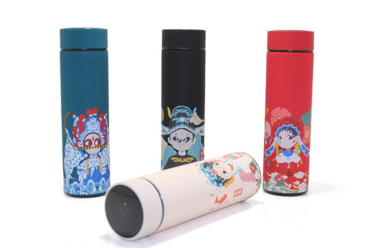 1 Adet Dijital Gostergeli Paslanmaz Celik Termos