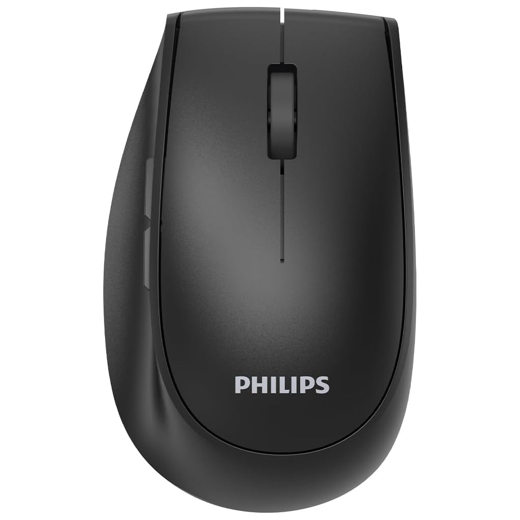 PHILIPS SPK7627B, Siyah, USB Nano 2,4Gh ve Bluetooth Kablosuz, 1600dpi, Optic, 5 Tuslu, Sarj Edilebilir, Mouse