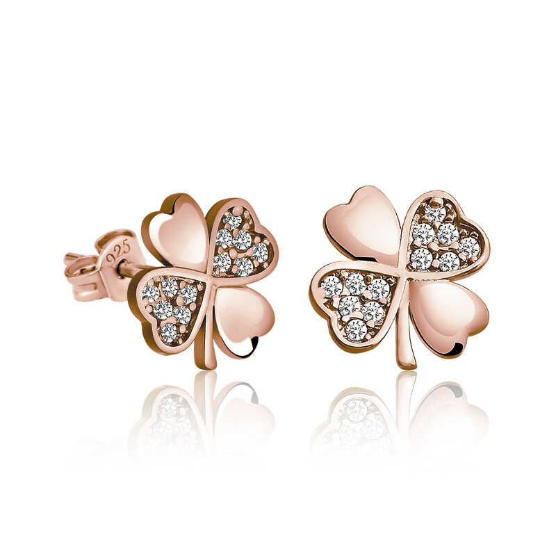 925 Ayar Gumus Yonca Kadin Kupe