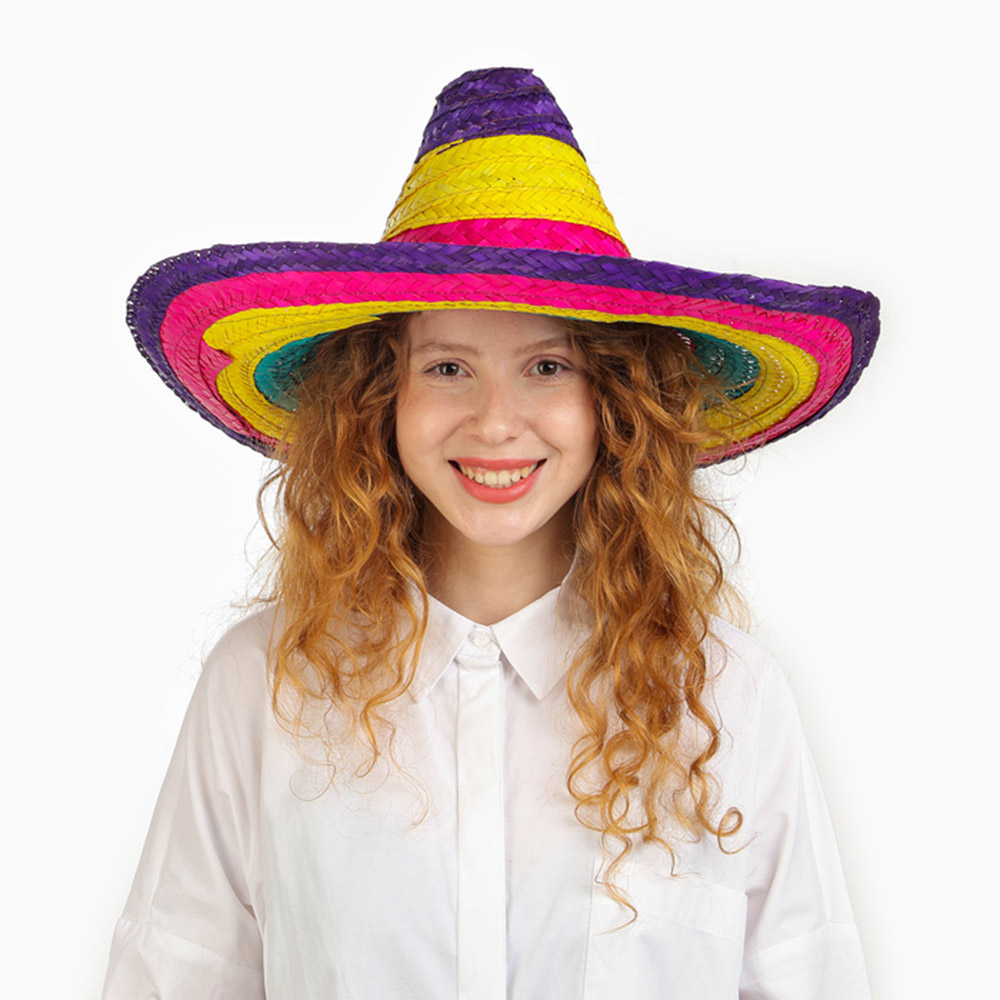 Meksika Sapkasi Renkli Orme Hasir Cocuk Boy
