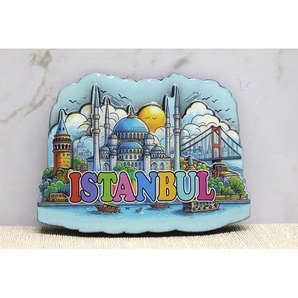 Ahsap Istanbul Temali Magnet