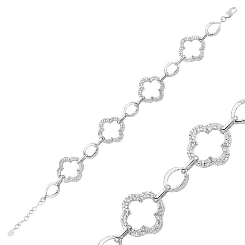 925 Ayar Gumus Cicek Bileklik