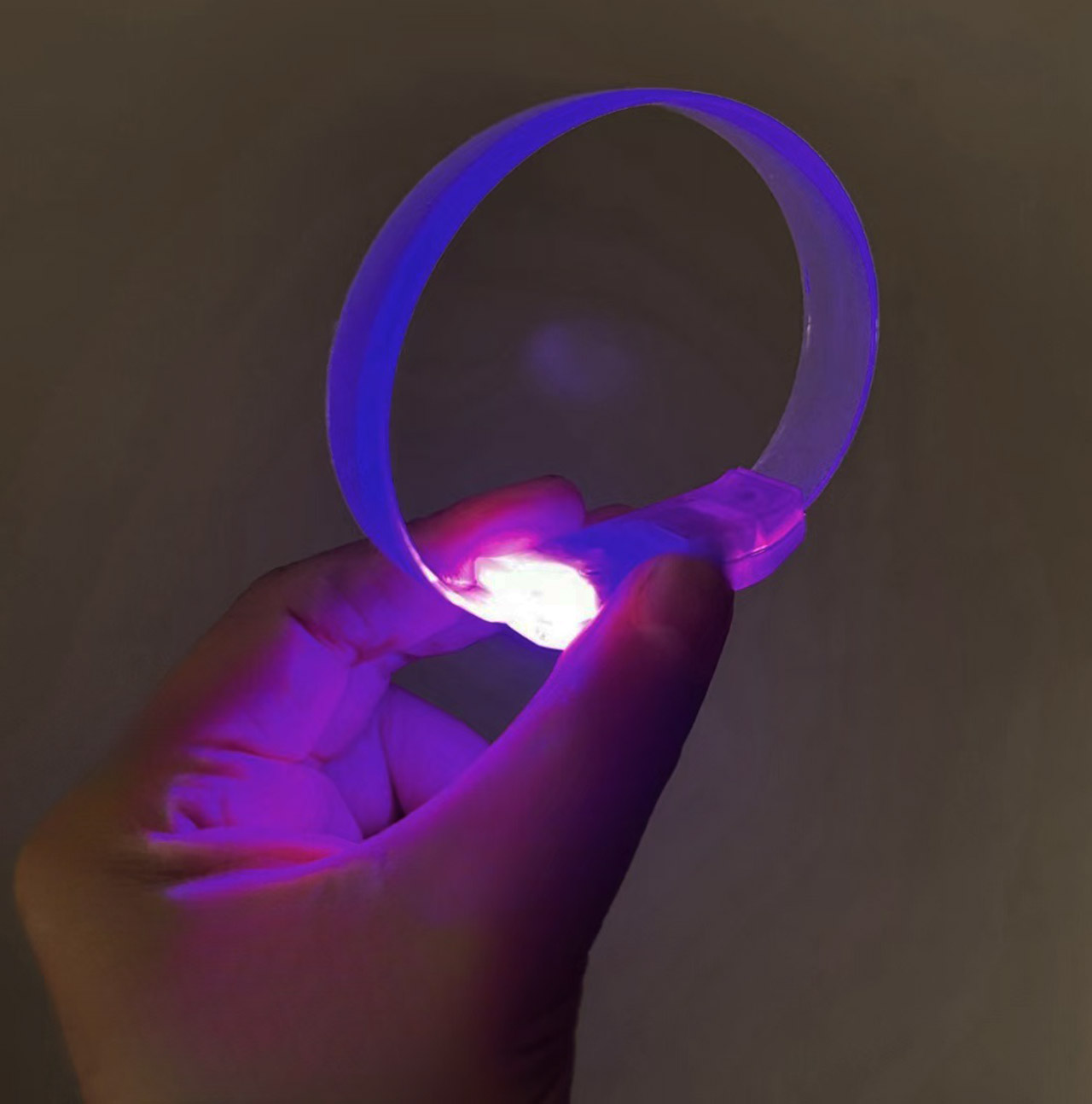 3 Modlu Pilli LED Isikli Esnek Parti Bilekligi Mor