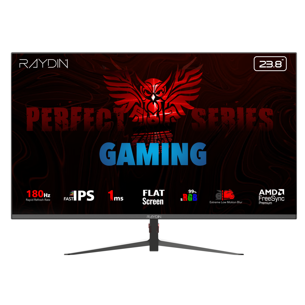 RAYDIN MM24DFI-180HZ, 23.8", 1ms, 180Hz, Full HD, HDMI, DP, IPS LED, Flat, Frameless, FreeSync Gaming Monitor