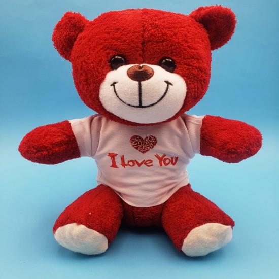 Kirmizi I Love You Pelus Ayicik