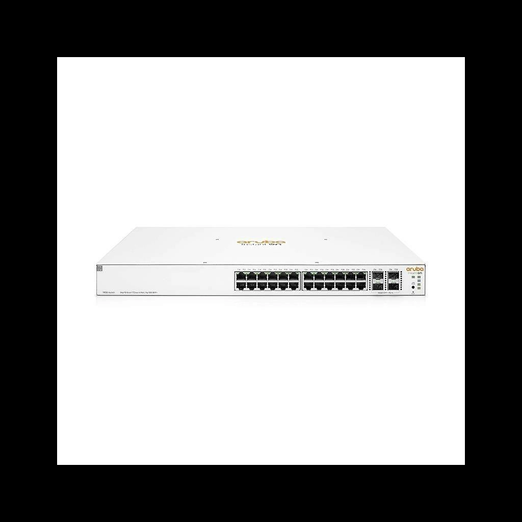HP Aruba Instant On, JL684B, 1930-24G, 24Port, GigaBit, PoE 370W, 4 Port Gigabit SFP, Yonetilebilir, Rack Mount Switch