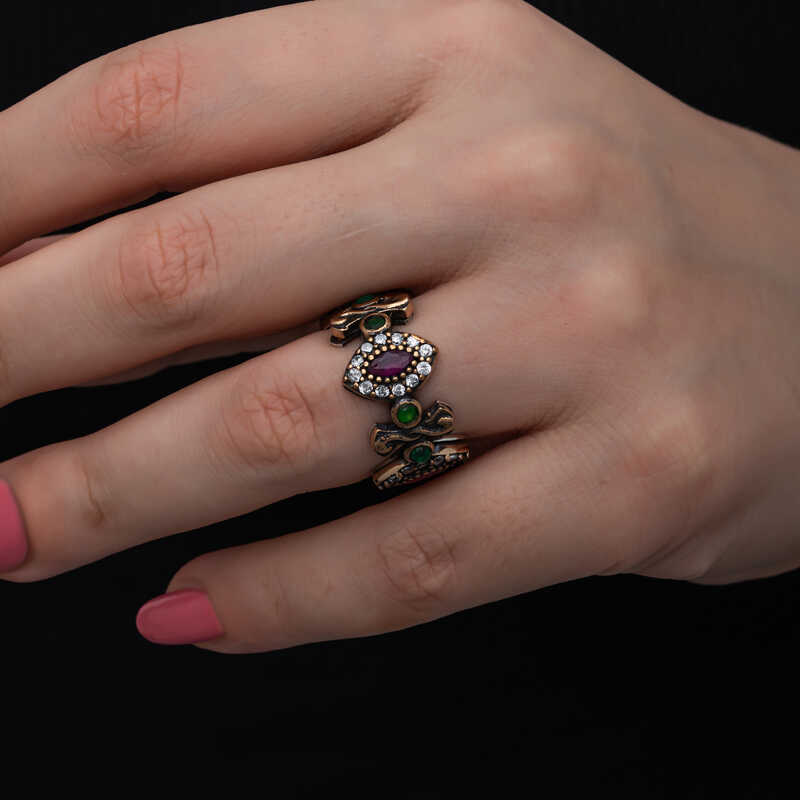 Gumus Ayarlanabilen Otantik Mekik Kadin Yuzuk