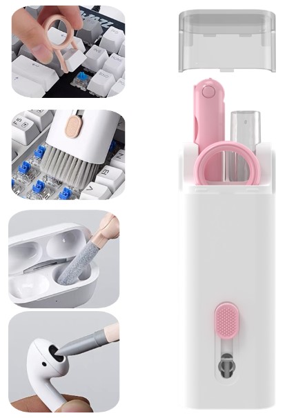 Cok Fonksiyonlu 7 Parca Klavye Ekran Kulaklik Temizleme Kiti