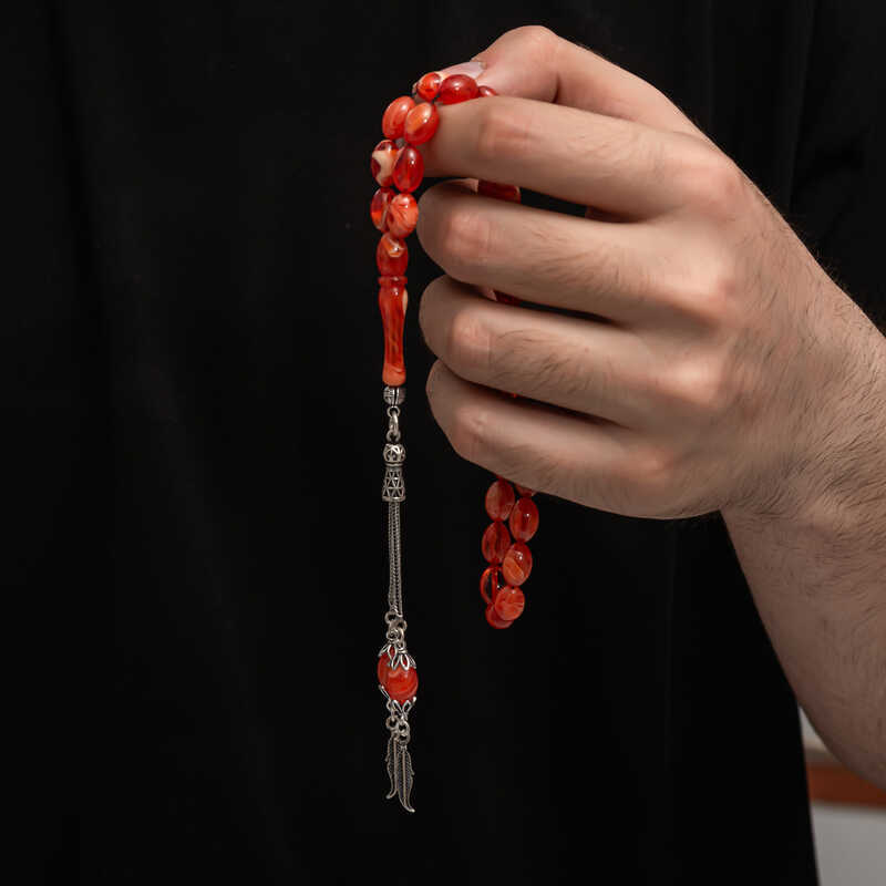 Gumus Puskul Sikma Kehribar Tesbih