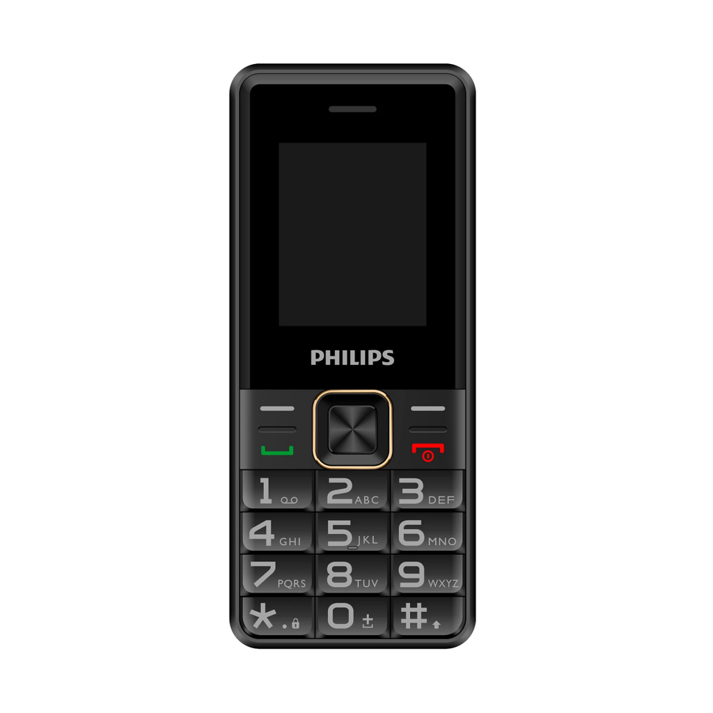PHILIPS Xenium E6105, 128Mb, Siyah, 48Mb Ram, 1,77inc Ekran, 4G Cift Sim Destegi, FM Radyo, 1000mAh Pil, Turkiye KVK Garantili