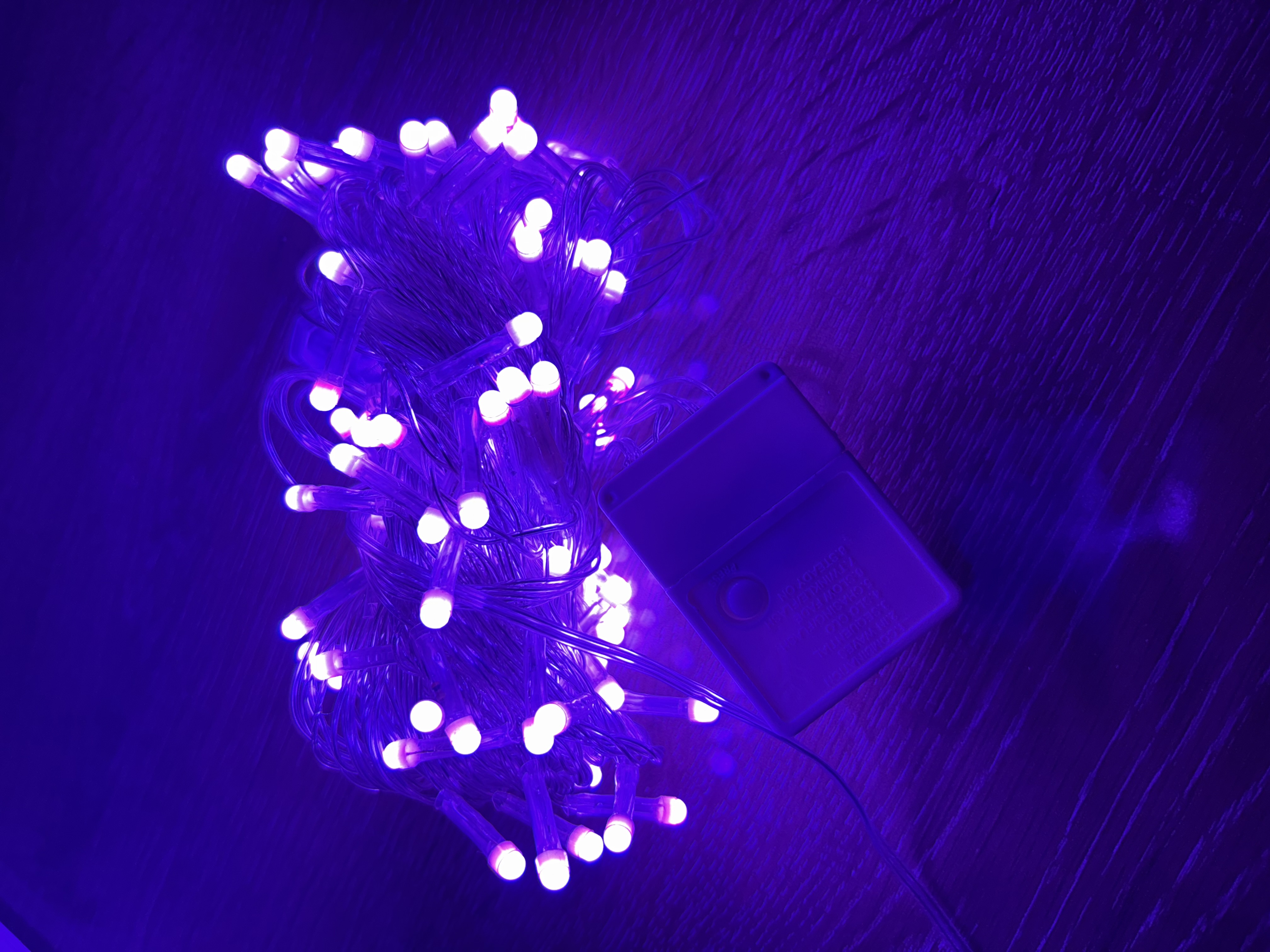 10m 100 Led Damla Uclu Pembe Isik Seffaf Kablo