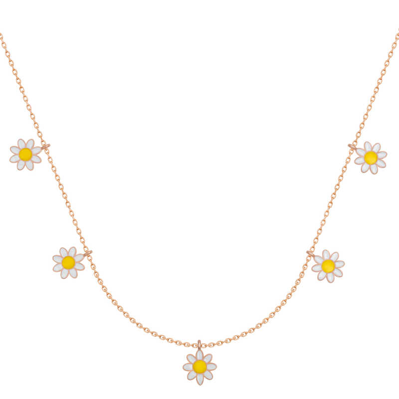 925 Ayar Gumus Papatya Sans Kadin Gumus Kolye