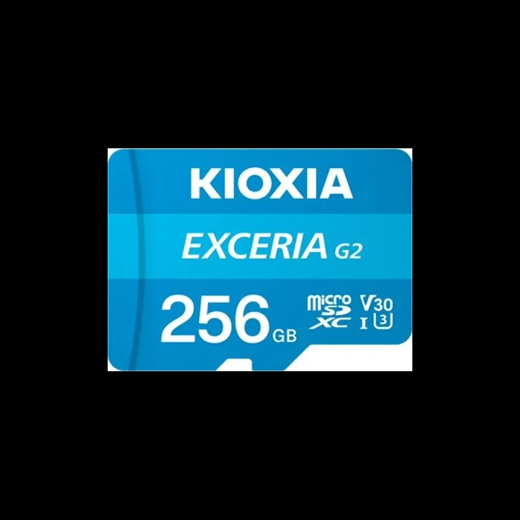 KIOXIA 256GB ExceriaG2, LMEX2L256GG2, U1 V30 4K,  CL10, 100Mb/s, MicroSD Kart Bellek (SD Adaptorlu)
