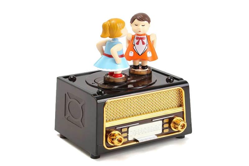 Radyo Muzikli Muzik Kutusu Kurmali Dekoratif Hediyelik