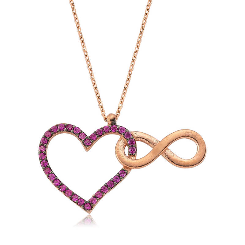 925 Ayar Gumus Kalbim Sonsuza Kadar Seninle Kolye