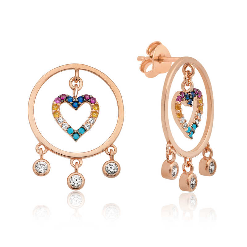 Gumus Kalpli Halka Kupe