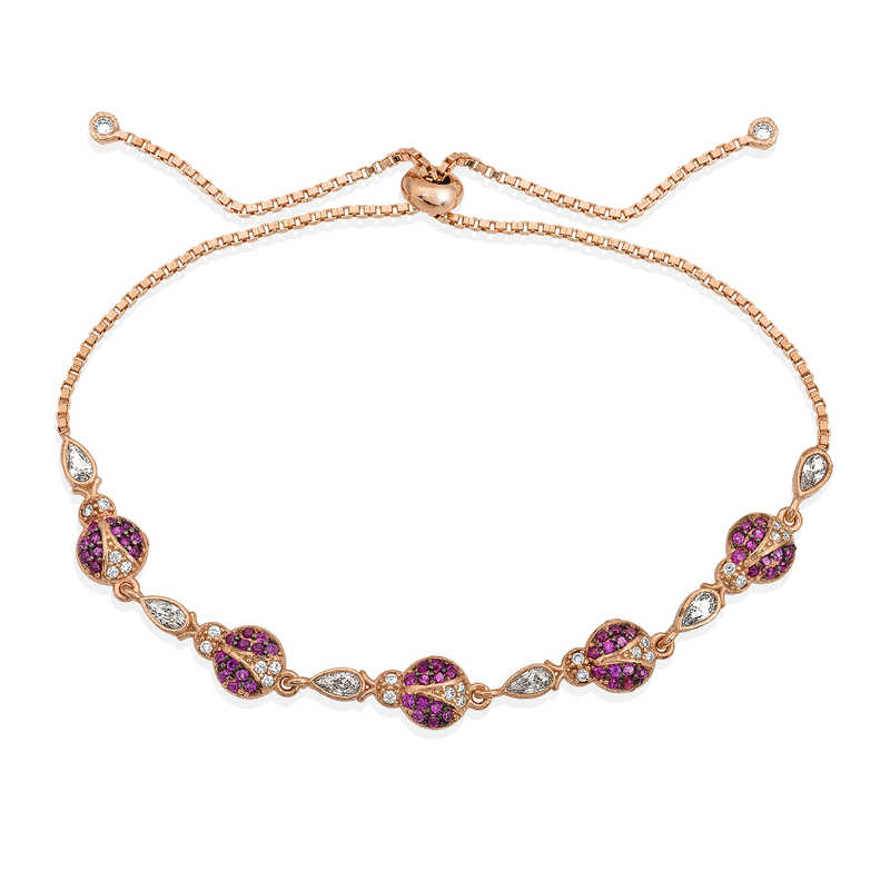 925 Ayar Gumus Rose Ugur Bocekli Asansor Bileklik