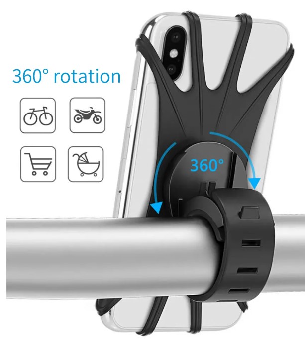 Esnek Silikon Orumcek Bisiklet Telefon Tutucu