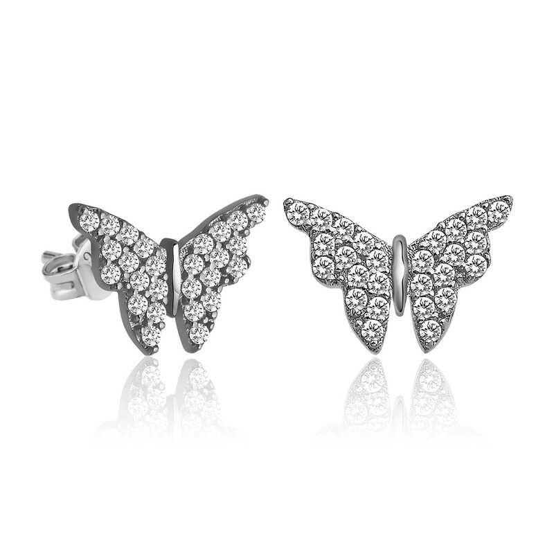 Gumus Beyaz Kelebek Kupe