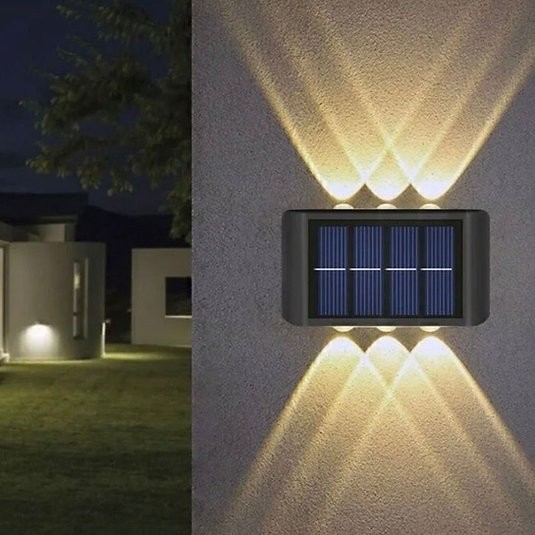 Aplik Gunes Enerjili Solar Bahce Lambasi Cift Yonlu