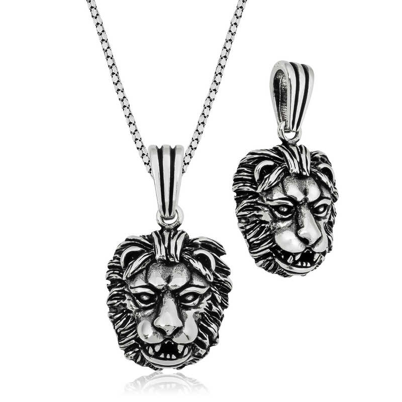 ​925 Ayar Gumus Aslan Gumus Kolye