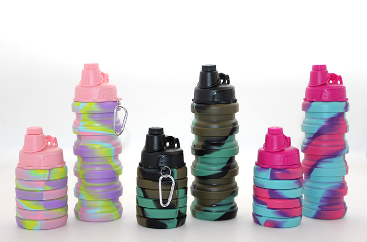 Katlanabilir Portatif Silikon Su Sisesi 500 Ml