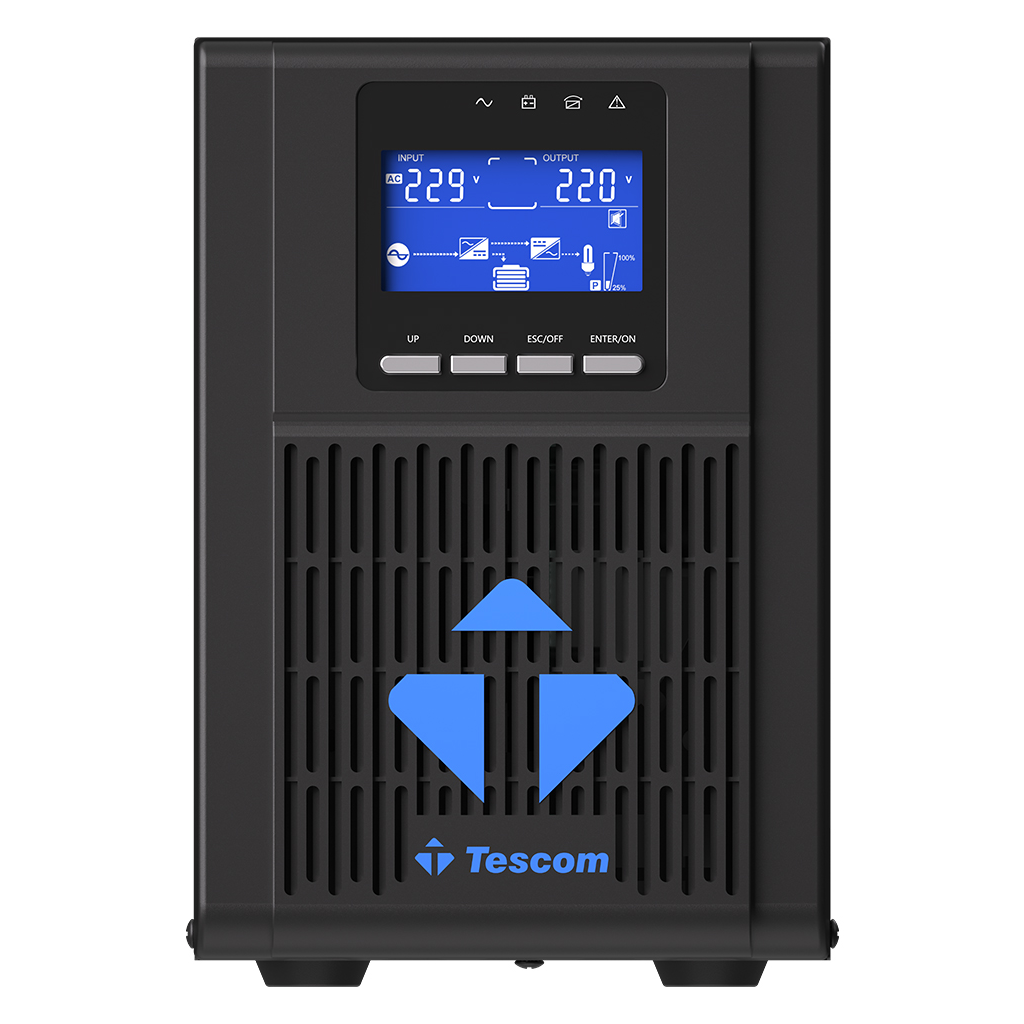 TESCOM NeoLine 1000, 1 KVA Online 1F/1F UPS,  (900040313) (2x7A Aku)