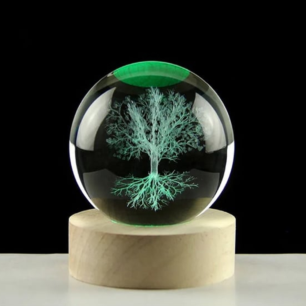 Renk Degistiren Hayat Agaci Cam Kure