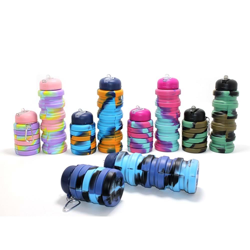 Katlanabilir Portatif Silikon Su Sisesi 500 Ml