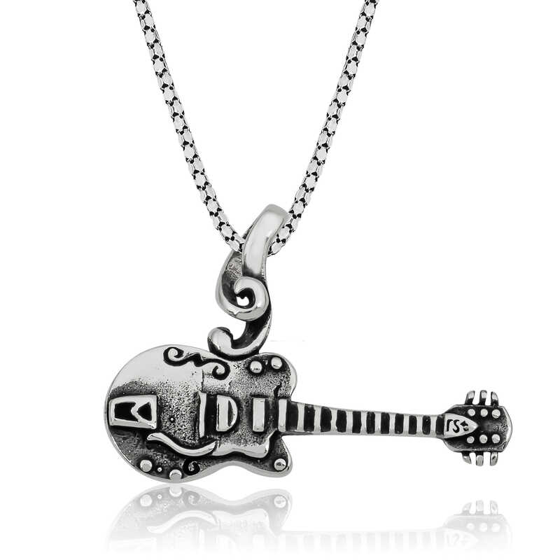 ​925 Ayar Gumus Gitar Gumus Kolye