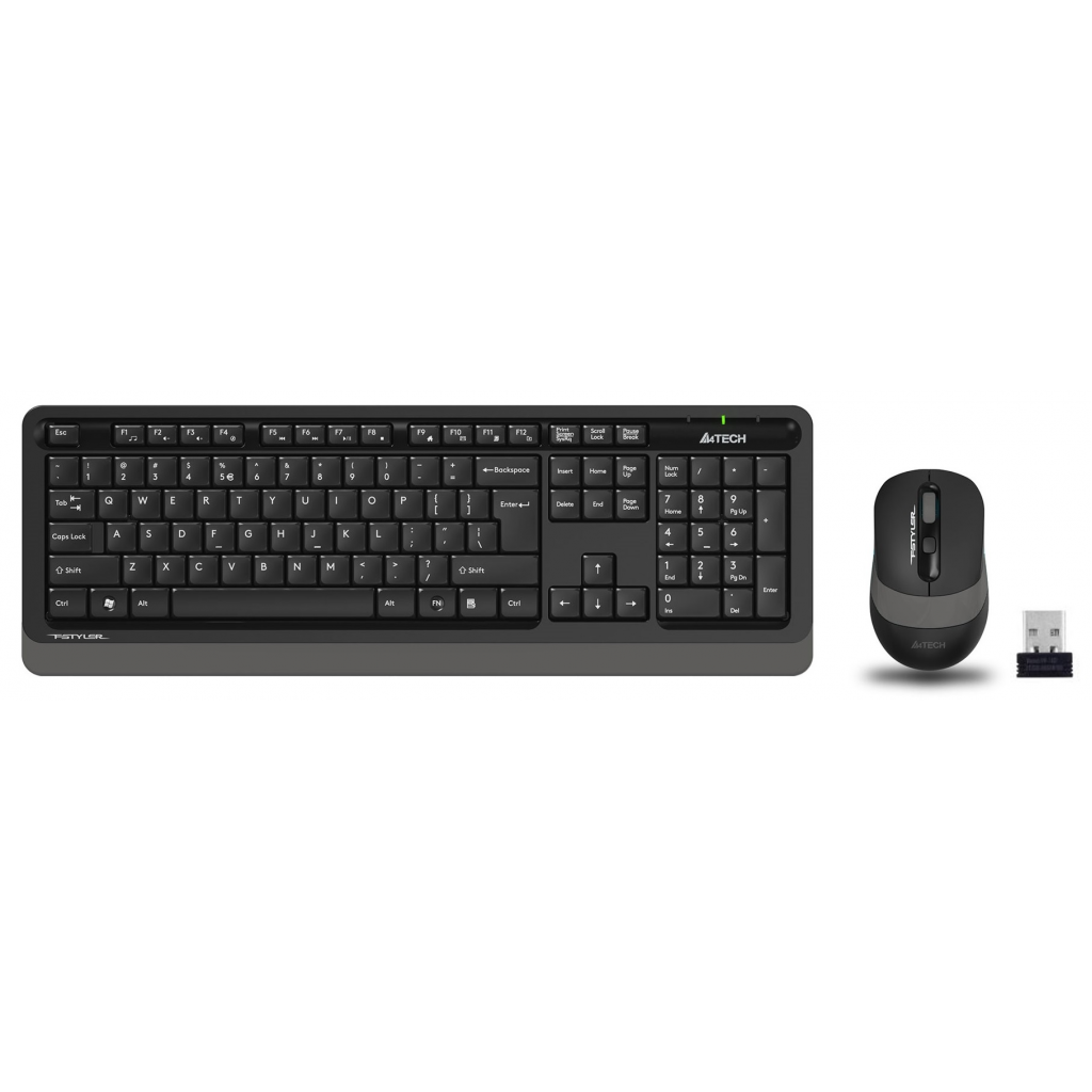 A4 TECH FG1010, Gri, FSTYLER, 2.4Ghz Kablosuz, Turkce Q, Klavye Mouse Set