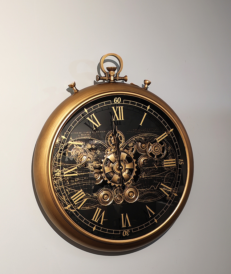 Ozel Tasarim Metal Carkli Duvar Saati