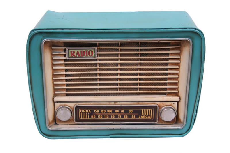 Dekoratif Metal Radyo Kumbarali Vintage Hediyelik