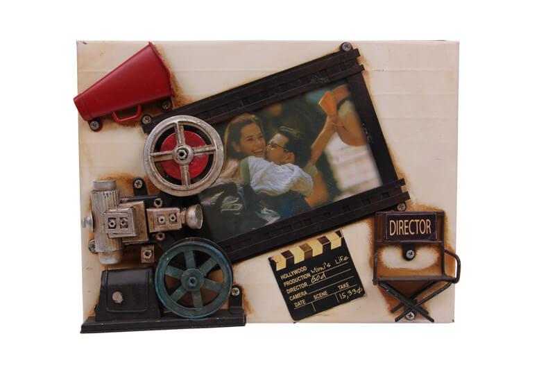 Dekoratif Metal Cerceve Sinema Temali Vintage Hediyelik