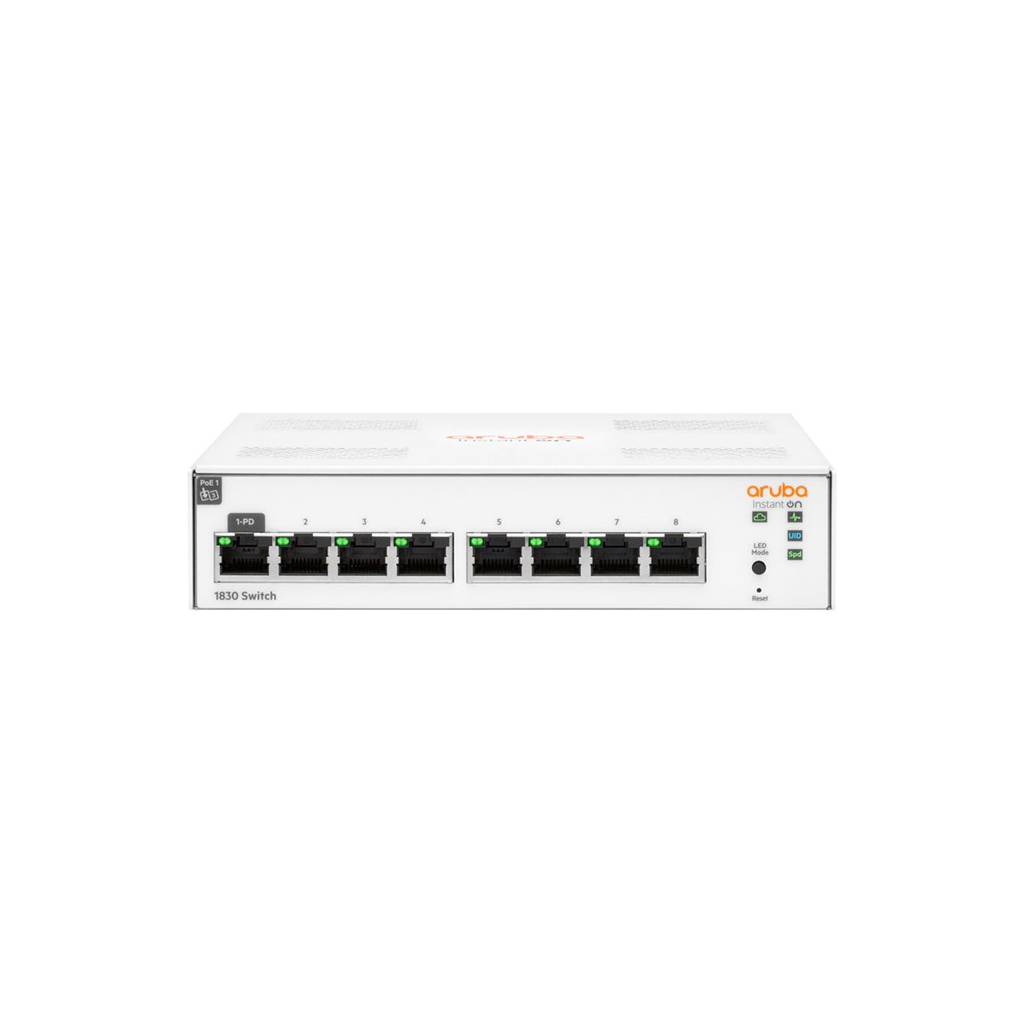 HP Aruba Instant On, JL810A 1830-8G, 8Port, GigaBit, Yonetliebilir, Rack Mount Switch