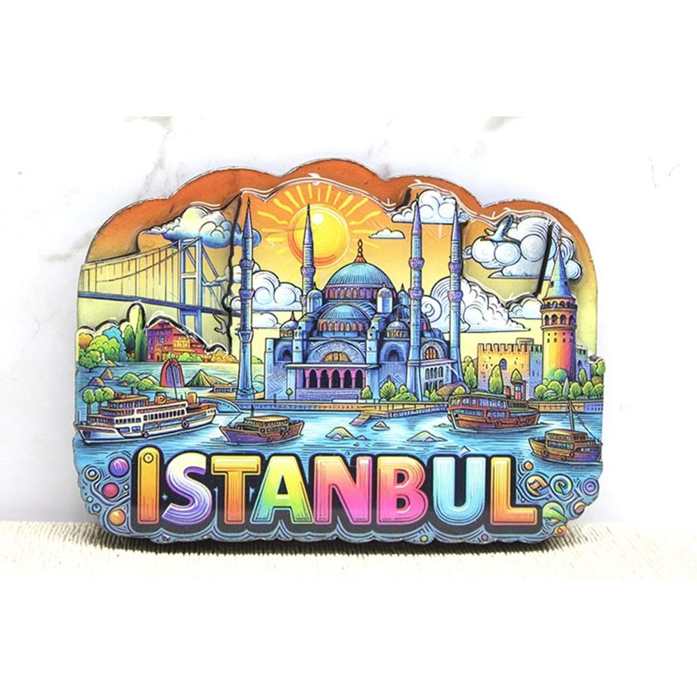 Ahsap Istanbul Temali Magnet