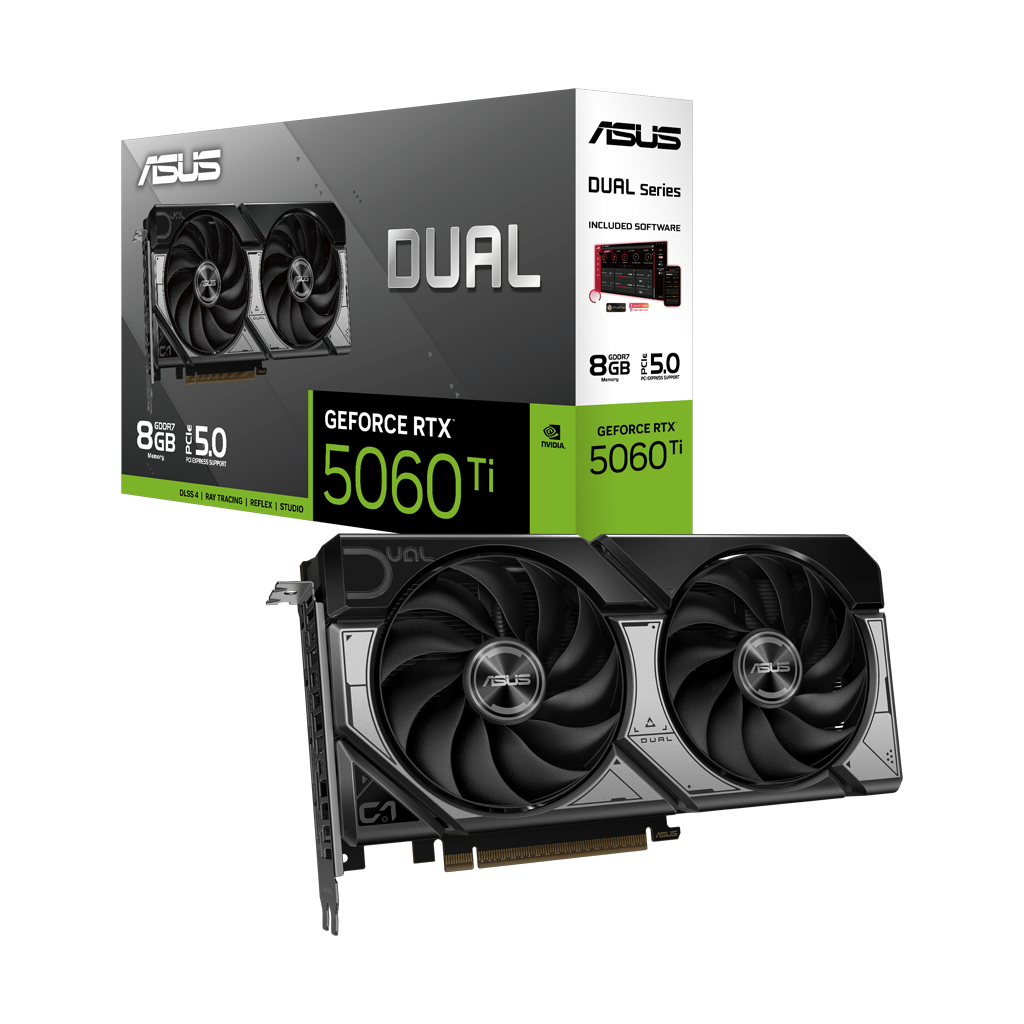 ASUS DUAL-RTX5060TI-8G, 8Gb, 128Bit, GDDR7, 1xHDMI, 3xDP GAMING Ekran Karti