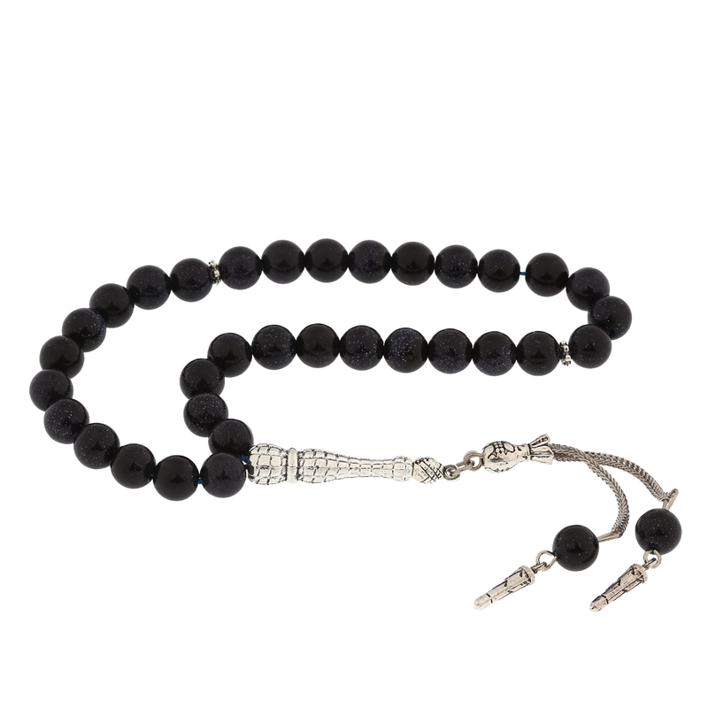 ​Dogaltas Metal Puskullu Lacivert Yildiz Tasi Tesbih