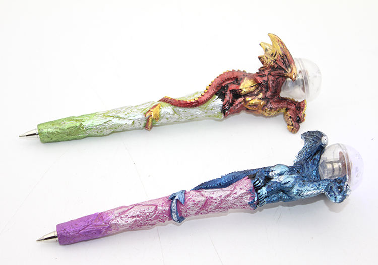 Dragonlu Polyester Isikli Tukenmez Kalem