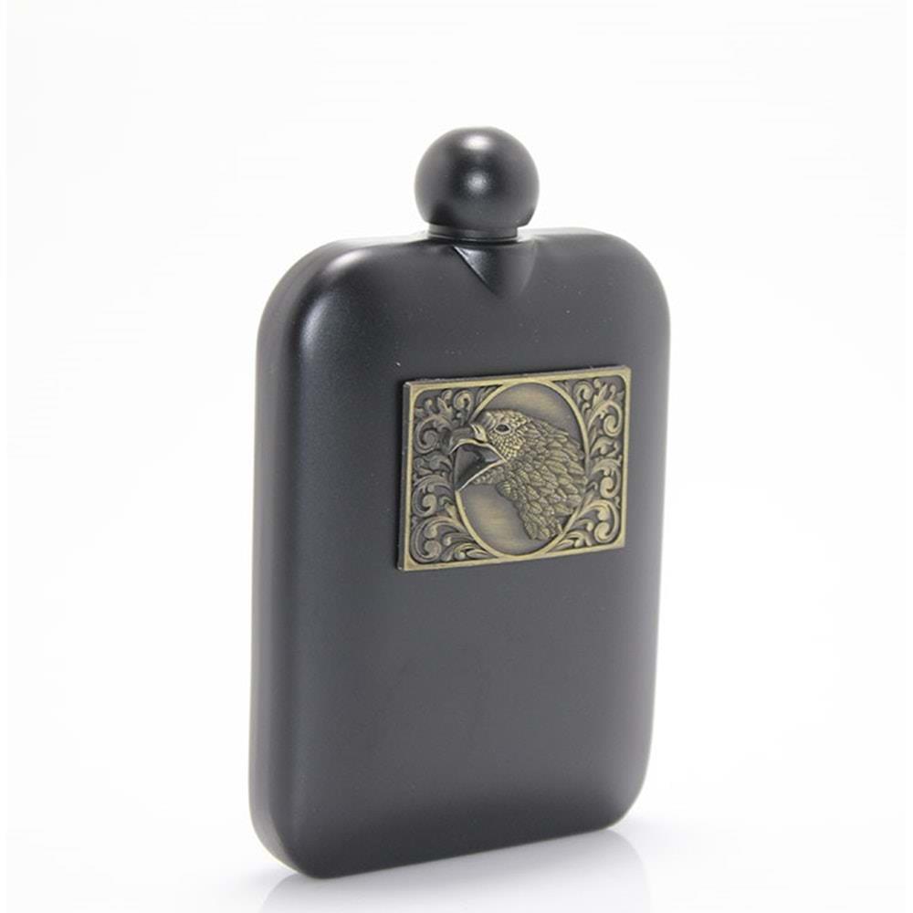 Paslanmaz Celik Kartal Tasarimli 6 Oz Matara