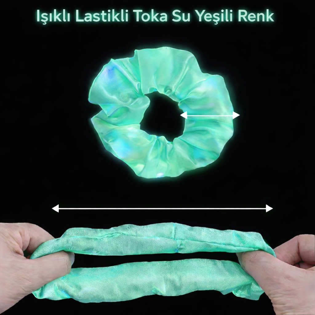 Mint Yesili Renk Led Isikli Lastikli Sac Tokasi