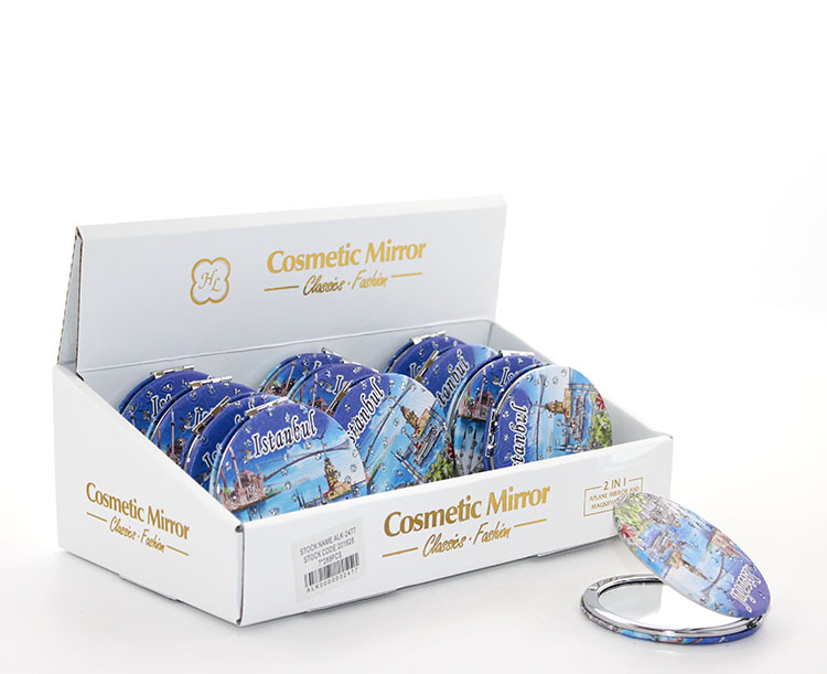 Tasli Istanbul Tasarimi El Aynasi Ince