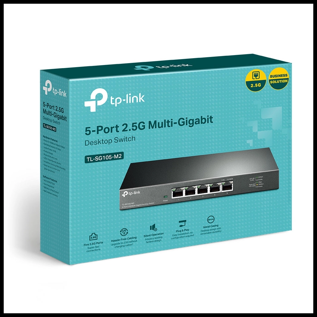 TP-LINK TL-SG105-M2, 5 Port, 2,5Gbps, Multi-GigaBit, Yonetilemez, Metal Kasa, Masaustu Switch